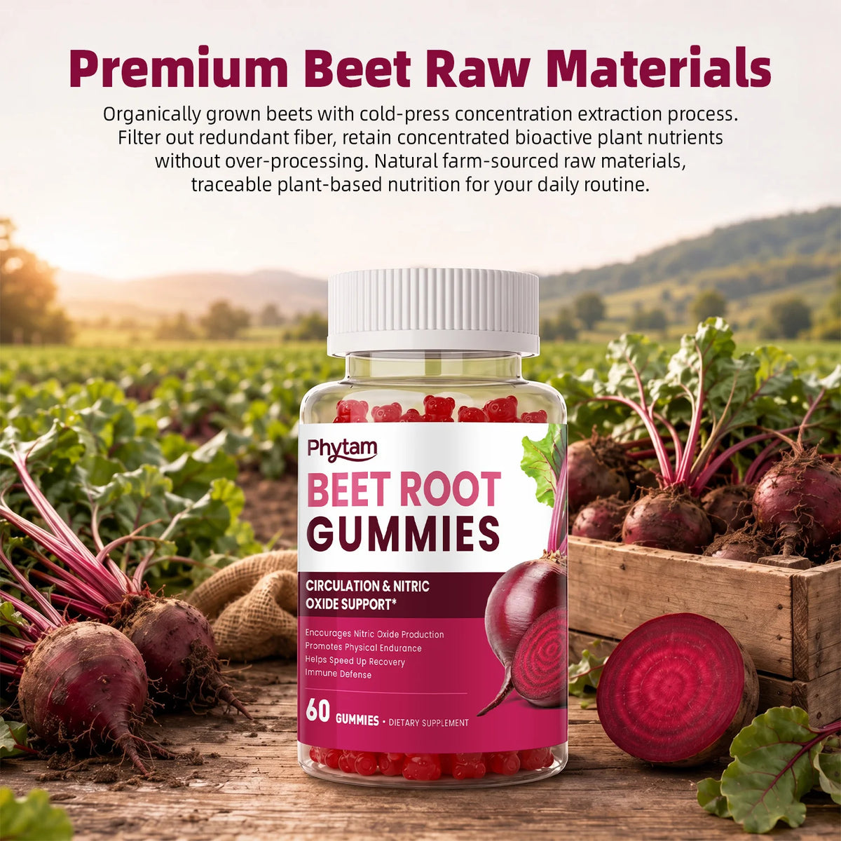 Phytam Charge Beetroot Supplement for Antioxidant Daily Wellness Support