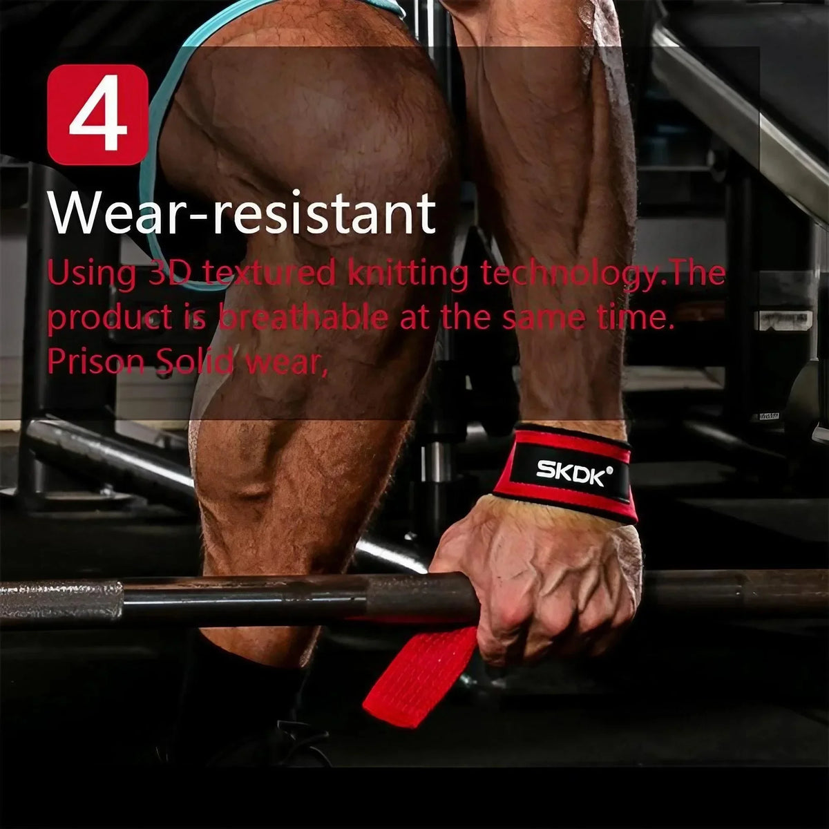 Weightlifting Wrist Straps With Neoprene Padding And Anti Slip Grip