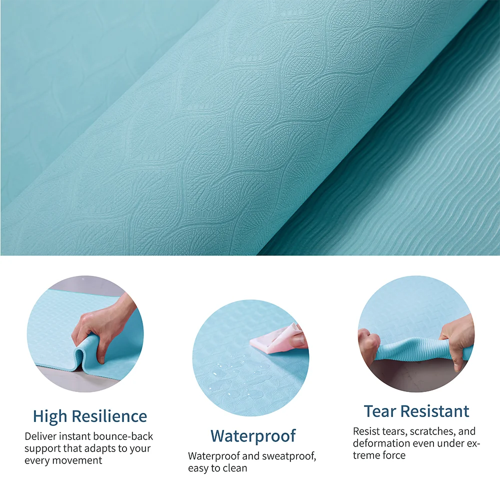 Non Slip TPE Yoga Mat For Pilates And Home Workouts