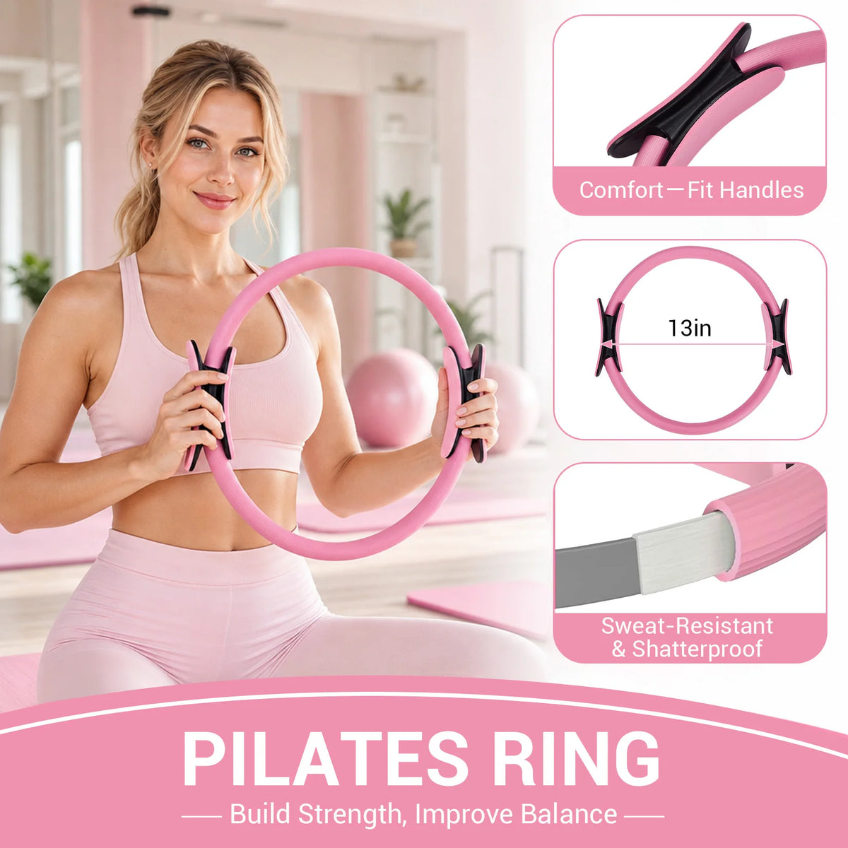 GAOMON 17-in-1 Pilates Ring Kit for Full-Body Home Workouts