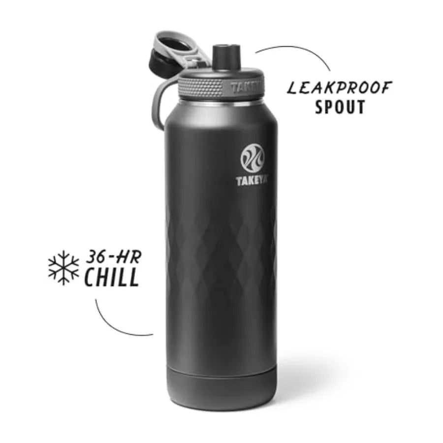 Triple Insulated Stainless Steel Water Bottle with Leakproof Spout Lid