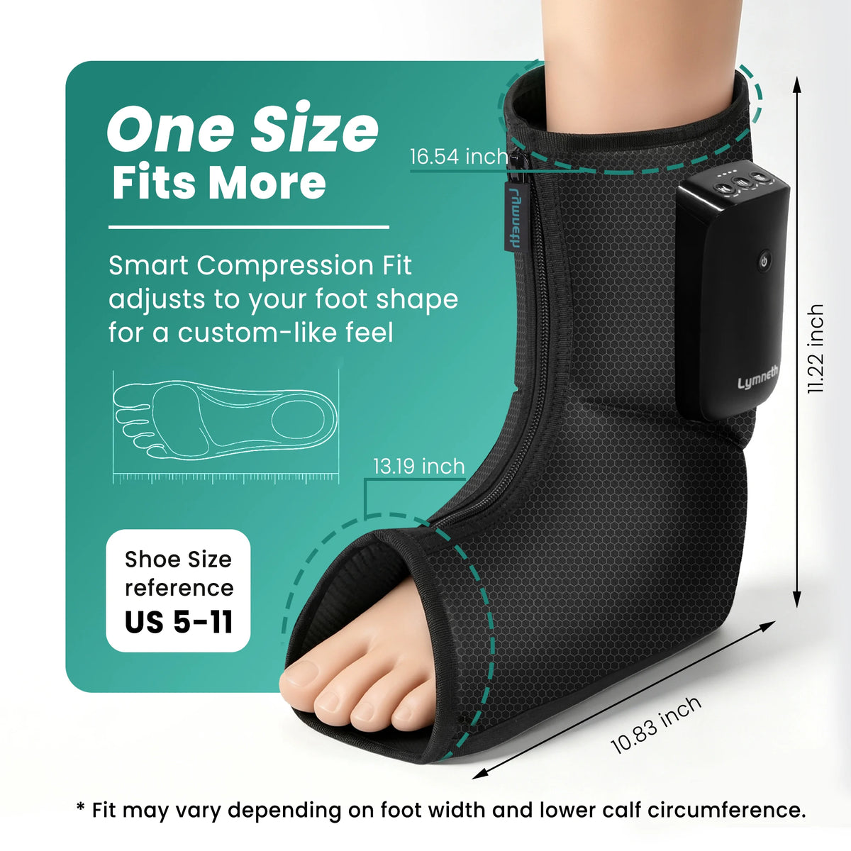 Cordless Air Compression Foot Massager With Heat For Relaxation