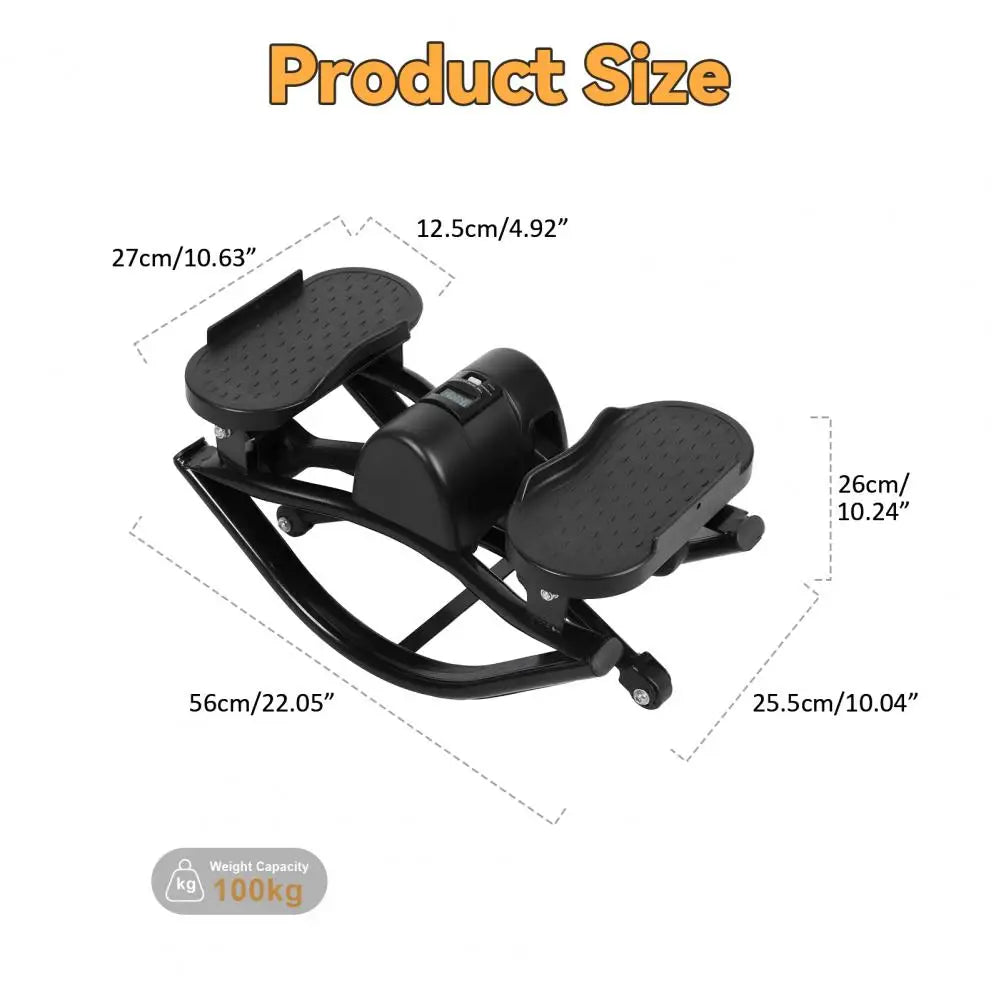 Rock Stepper Lateral Fitness Trainer With LCD Workout Monitor