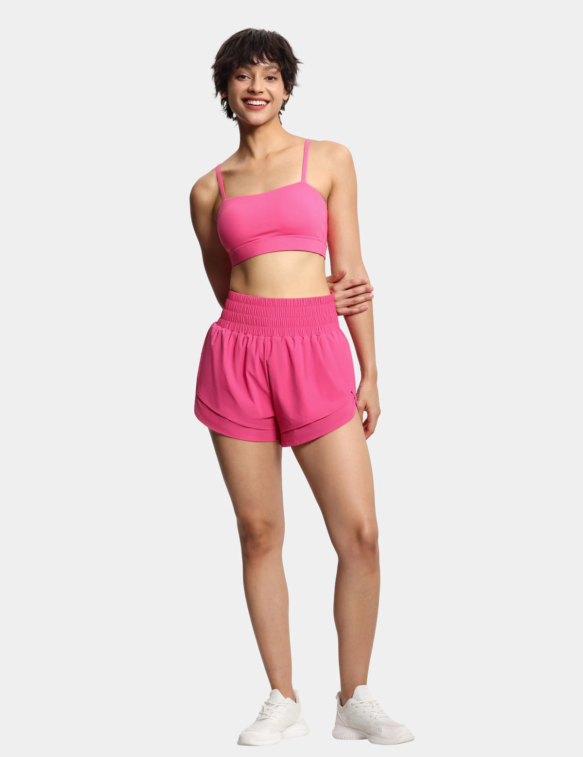 THE GYM PEOPLE Women's High Waisted Quick Dry Athletic Shorts