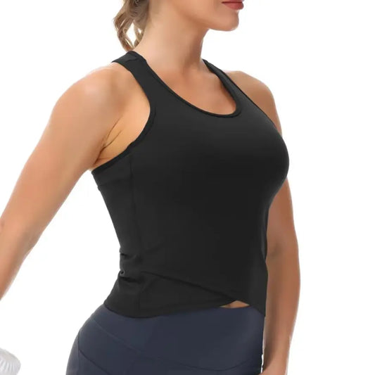 THE GYM PEOPLE Womens' Racerback Workout Tank Tops with Built in Bra Sleeveless Slim Fit