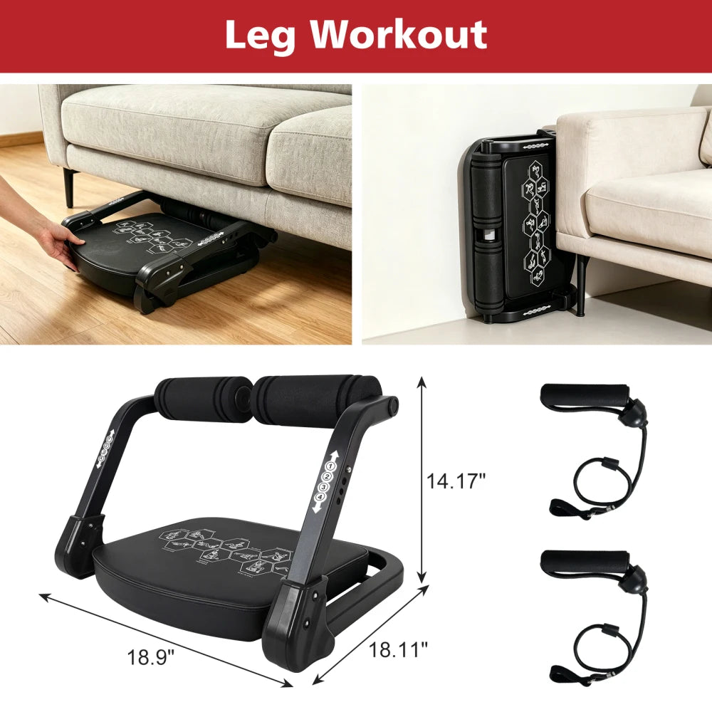 Abdominal Core Trainer Machine  with Resistance Bands for Home Gym Ab Workout Strength Training Equipment