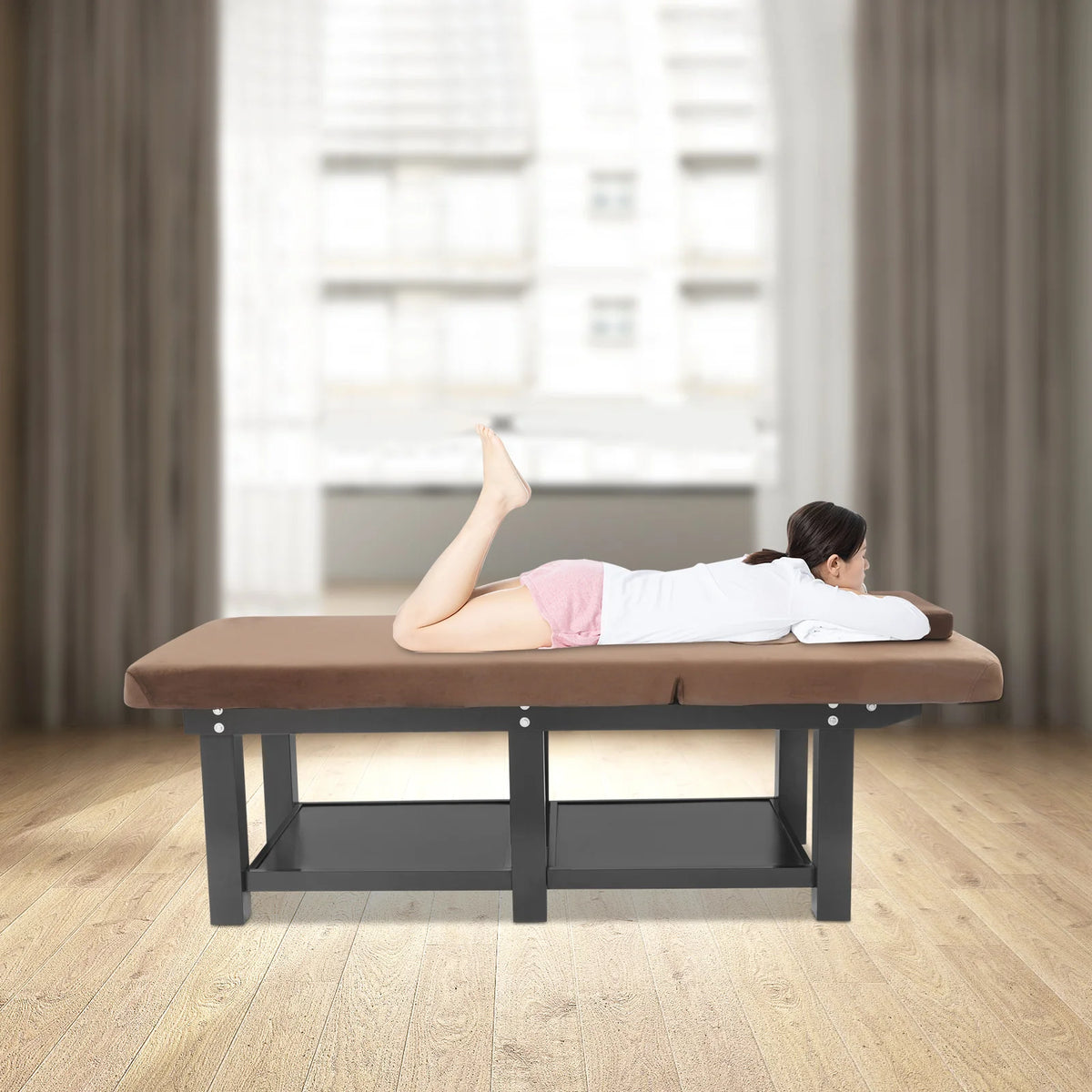 Beauty Bed, Massage Table, Portable Foldable Massage Table 190x80cm Six Legs Adjustable Velvet Cover Heavy Duty Spa Salon Furniture