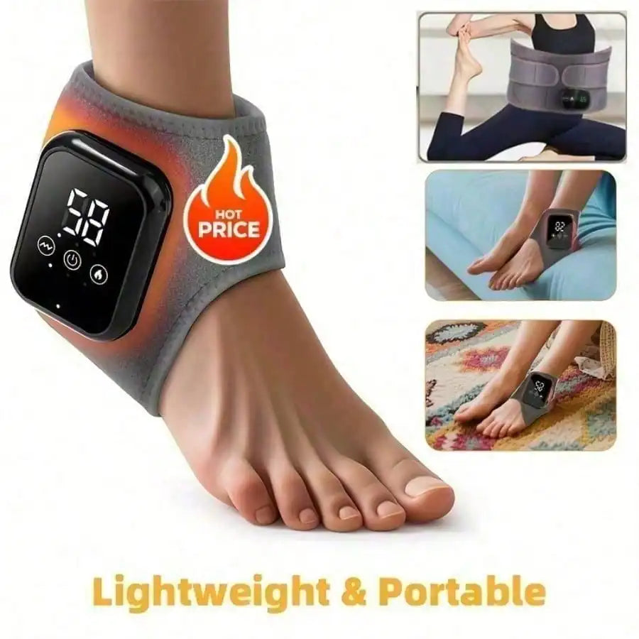 Rechargeable Heated Ankle And Foot Massager For Soothing Relief