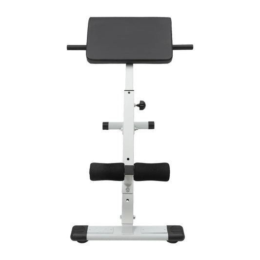 Black / White Roman Chair, Foldable Dumbbell Stool Fitness, Training Bench, 5-Position Adjustable, Steel 330lbs Load, PU Ab Pad, Foam Leg Support, Powder-Coated, Easy Assembly, Anti-Slip Feet, Core Back Ab Exercise, Home Gym