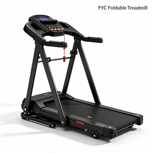 FYC Foldable Treadmill with Manual Incline for Home Cardio Workouts