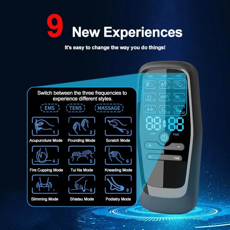 Jitesy Rechargeable TENS EMS Muscle Stimulator Pain Relief Massager