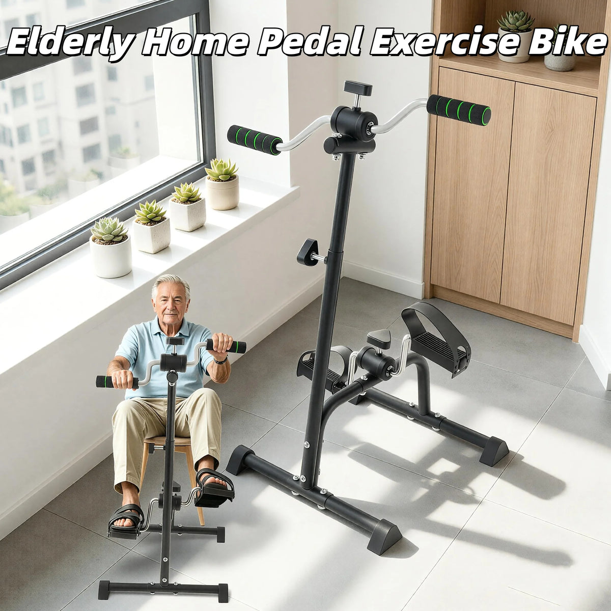 Indoor Pedal Exerciser for Arm and Leg Fitness and Rehabilitation