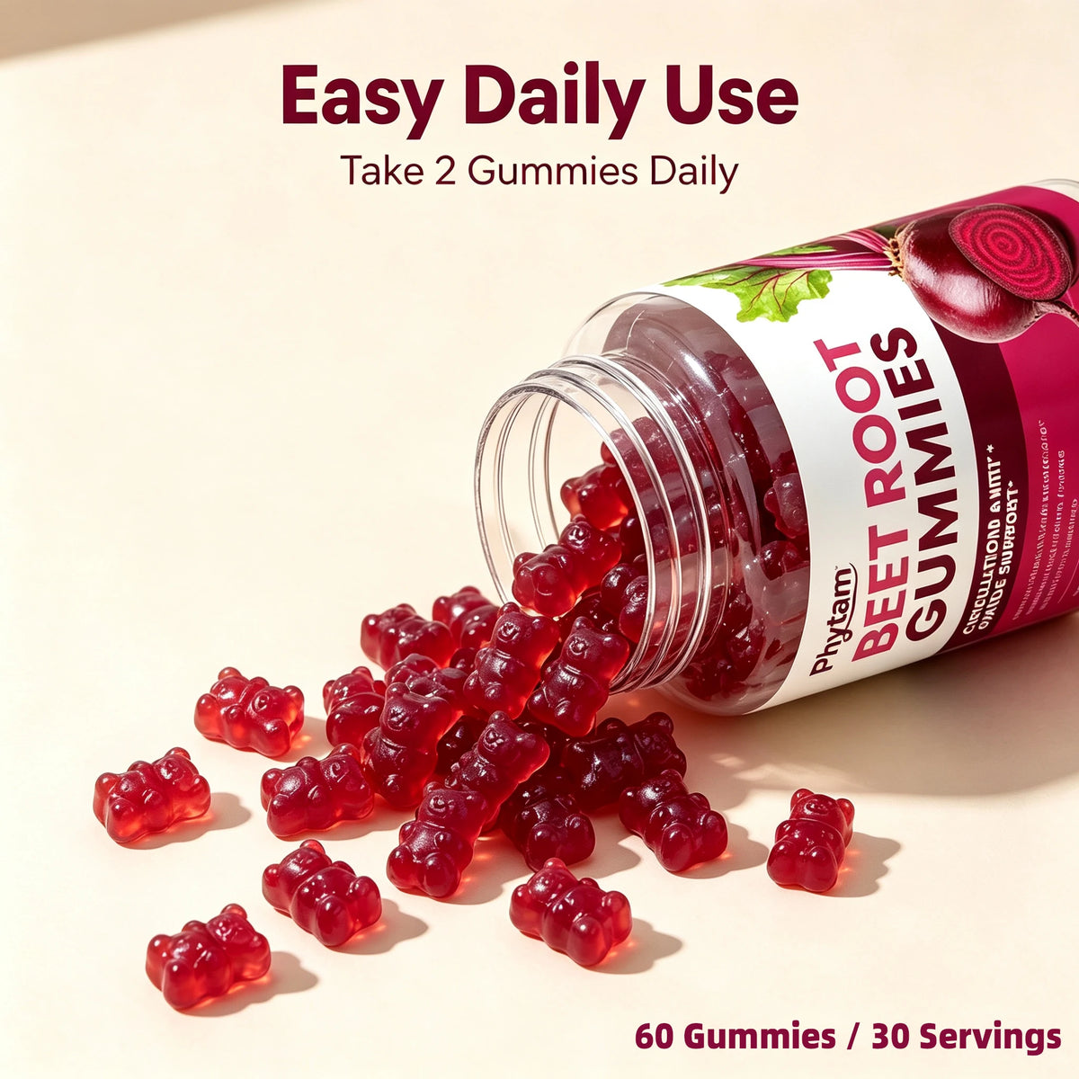 Phytam Charge Beetroot Supplement for Antioxidant Daily Wellness Support