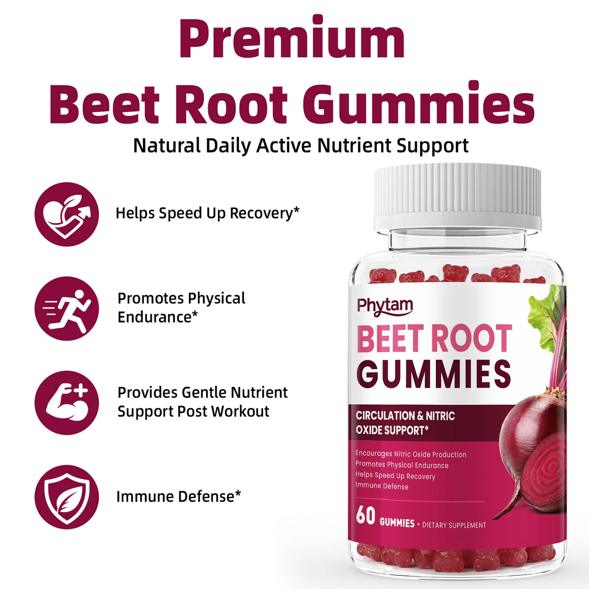 Phytam Charge Beetroot Supplement for Antioxidant Daily Wellness Support