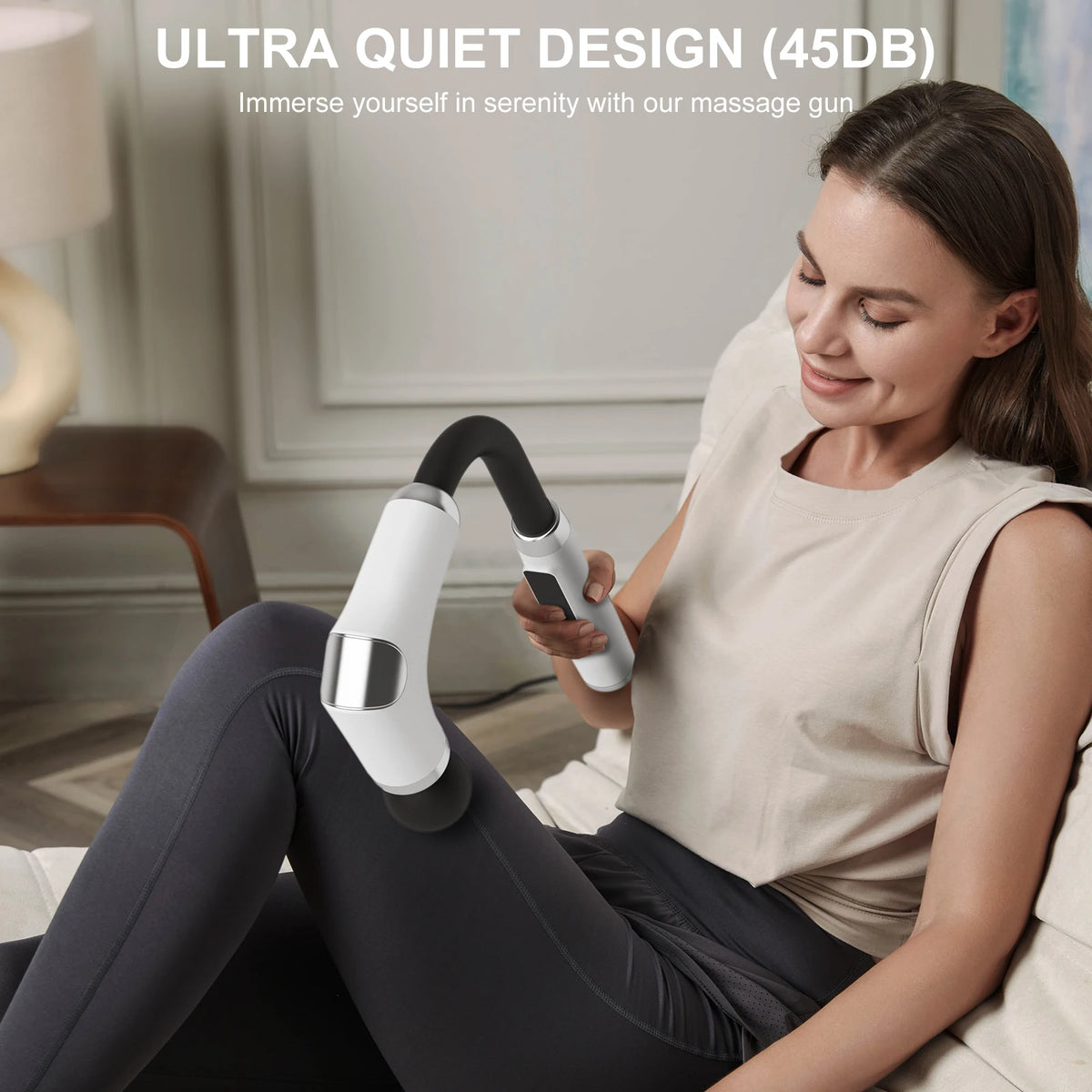 2026 New 8-in-1 Long-Handle Massage Gun. Relieves Back and Full-Body Muscle Tension. 6 Speeds & 3 Massage Modes for Deep Tissue Relaxation. Long-Lasting Battery, USB Charging, LED Display. Suitable for Home, Fitness and Outdo