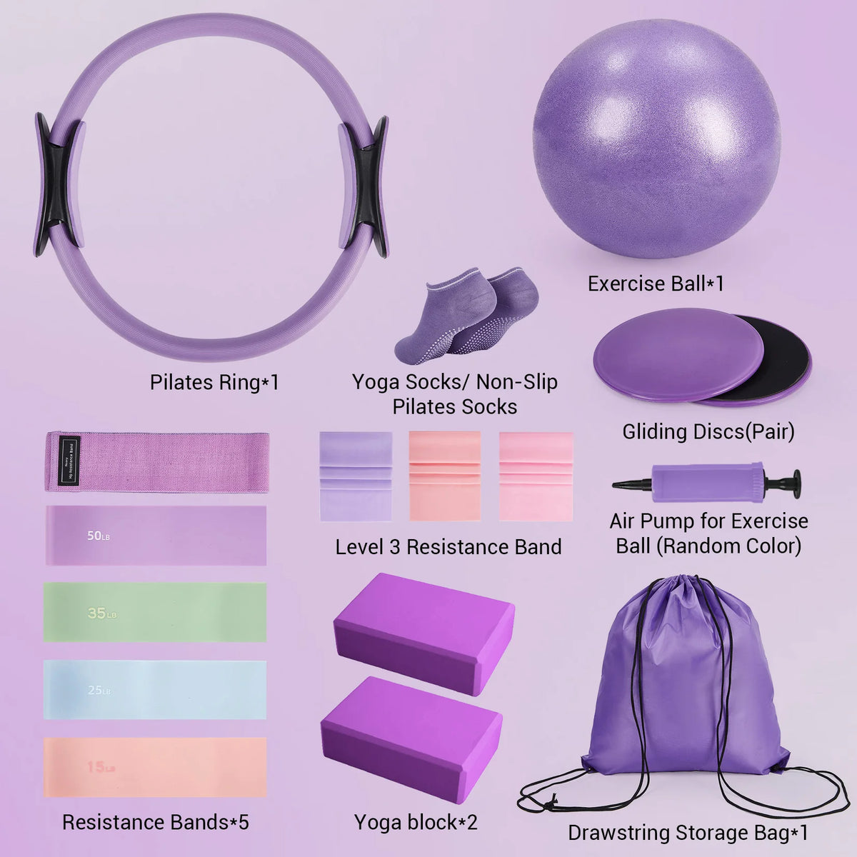 GAOMON 17-in-1 Pilates Ring Kit for Full-Body Home Workouts