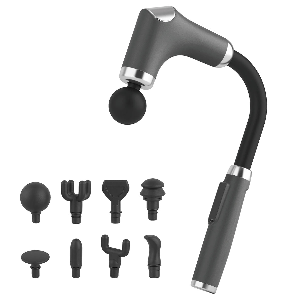 2026 New 8-in-1 Long-Handle Massage Gun. Relieves Back and Full-Body Muscle Tension. 6 Speeds & 3 Massage Modes for Deep Tissue Relaxation. Long-Lasting Battery, USB Charging, LED Display. Suitable for Home, Fitness and Outdo