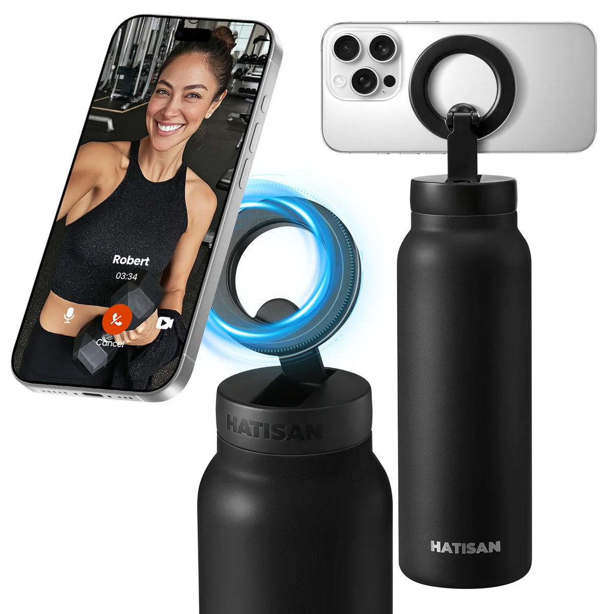 HATISAN Stainless Steel Insulated Vacuum Flask Water Bottle