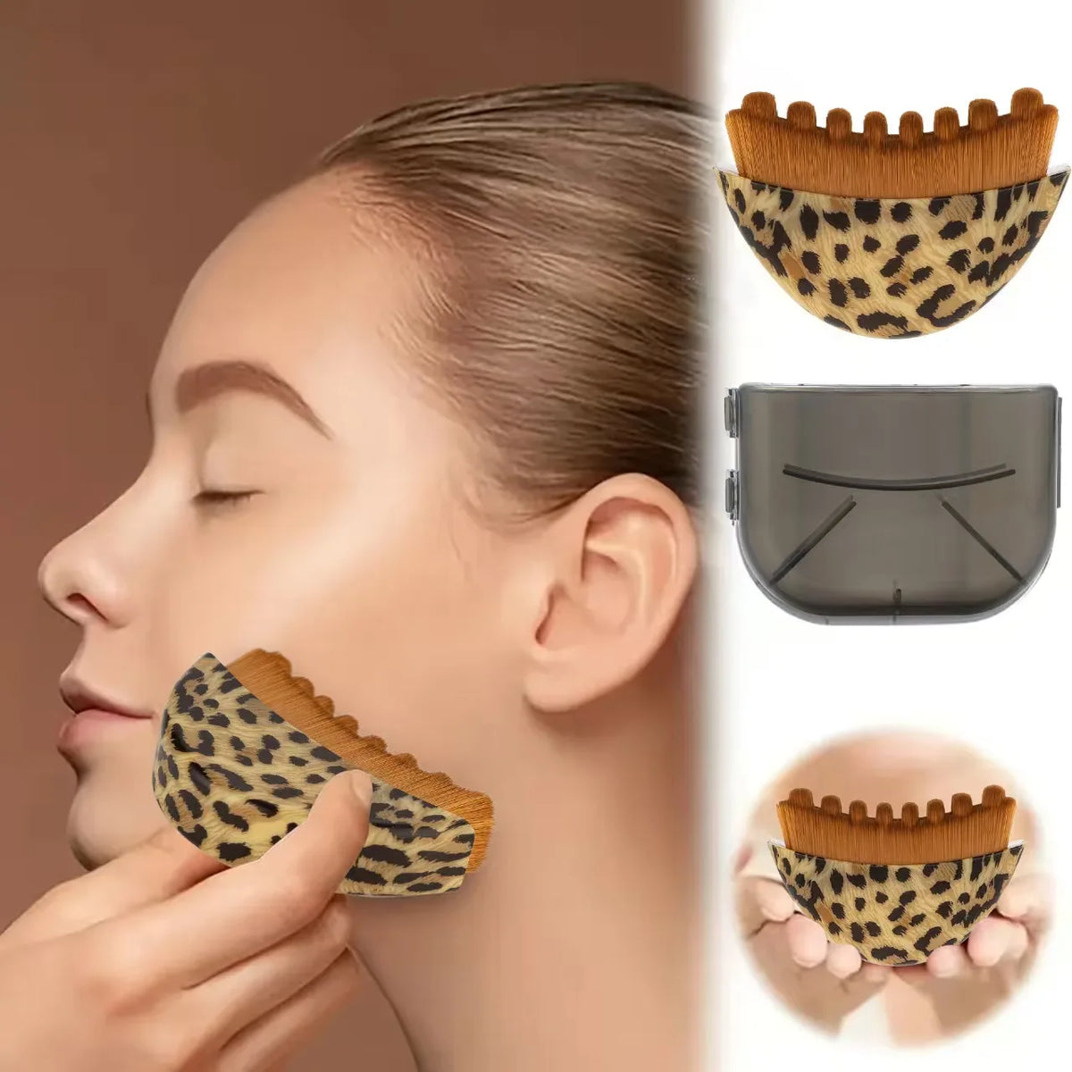 Facial Lymphatic Massage Brush for Contouring with Storage Case