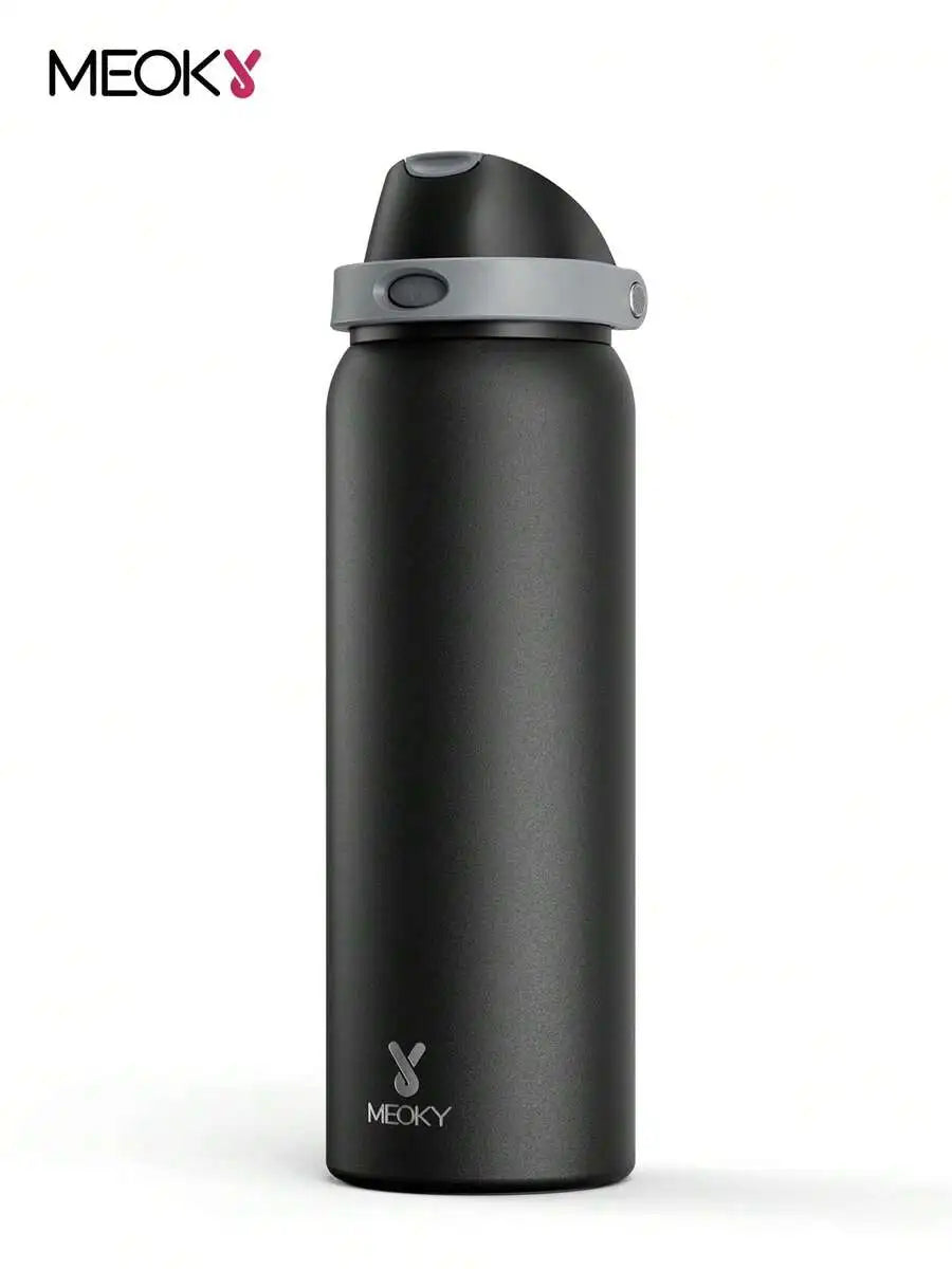 Insulated Water Bottle With Straw And Spout Lid Leakproof Design