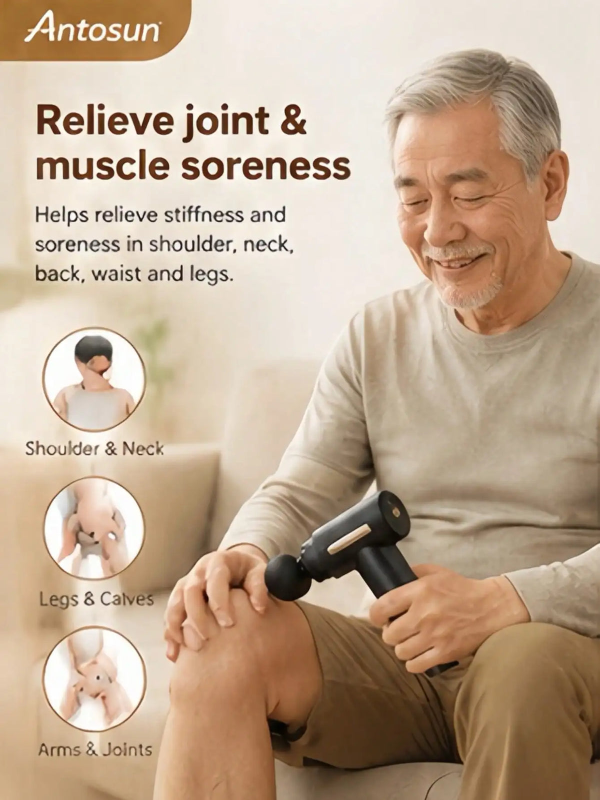 Gym Recovery Massage Gun, Handheld Deep Muscle Vibration Massager With Interchangeable Heads, Multi‑Mode Portable Body Relaxer For Post‑Workout Soreness, Leg Back Arm Muscle Relief, Ideal Gift For Christmas, Thanksgiving