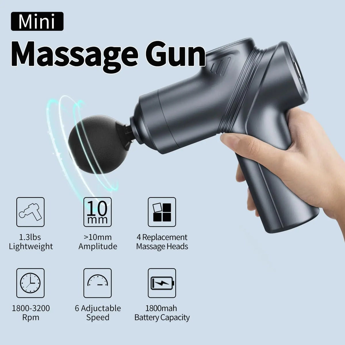 LEERCON Muscle Massage Gun With Four Interchangeable Heads For Relief