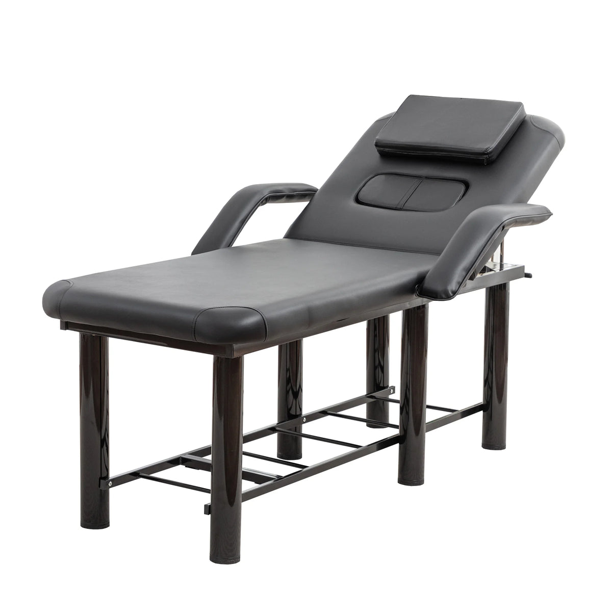 Professional Massage Table with Removable Headrest and Storage Shelf