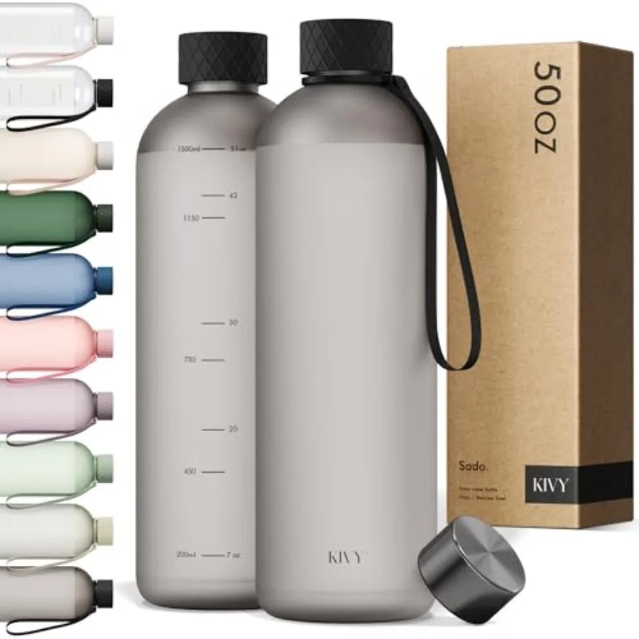 Shatterproof Water Bottle With Strap For Travel Sports And School