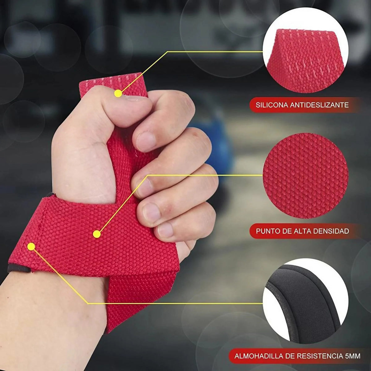 Weightlifting Wrist Straps With Neoprene Padding And Anti Slip Grip