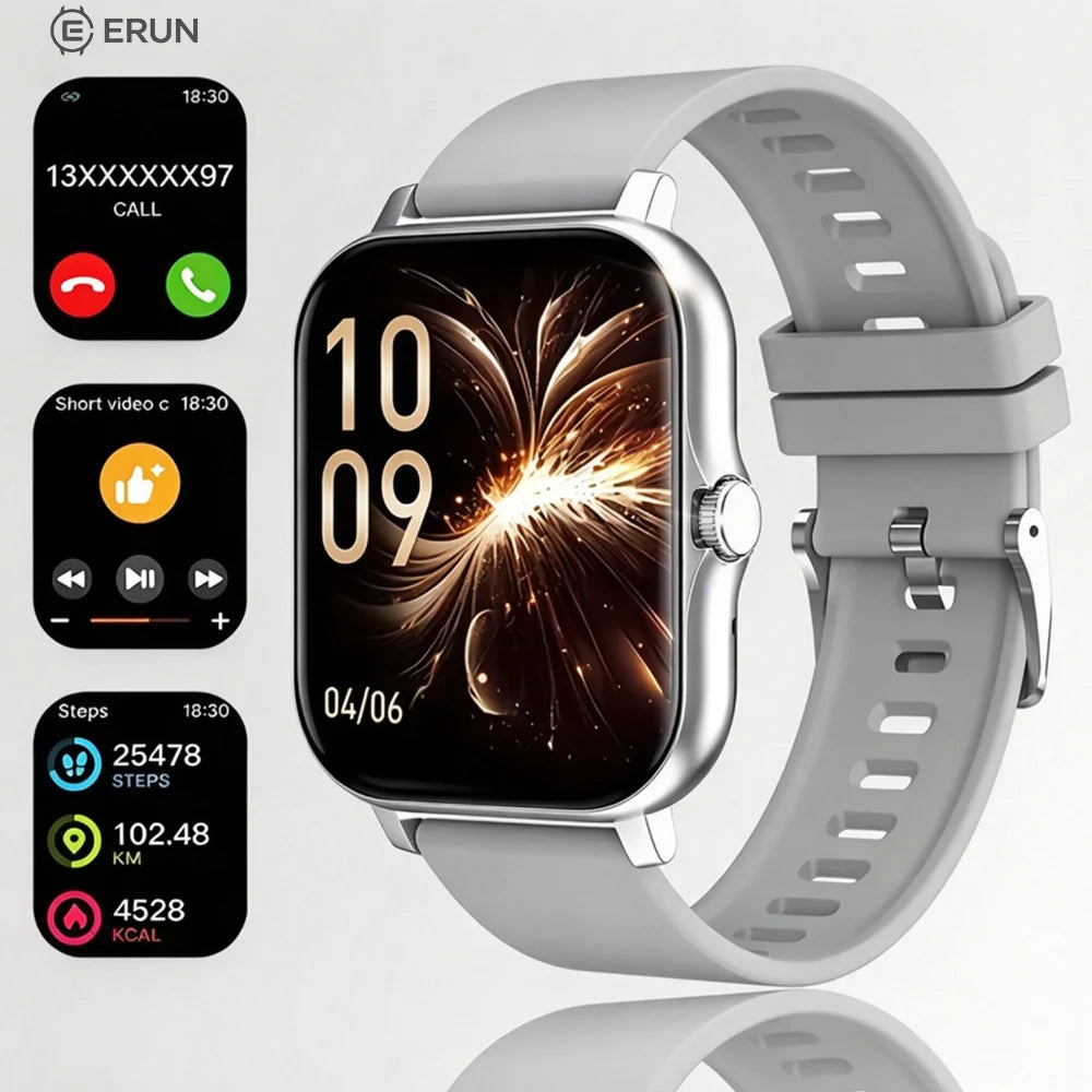 1.83-Inch HD Touchscreen Smartwatch Unisex, Ultra-Long Battery Life, Message Reminders And Multi-Sport Tracking, Featuring 1.83-Inch Full Touch HD Display with 240 X 280 High Resolution