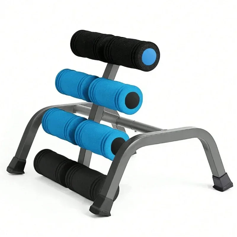 Foldable Back Stretcher With Massage Rollers For Lumbar Relief