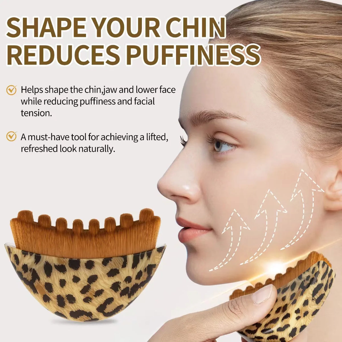 Facial Lymphatic Massage Brush for Contouring with Storage Case