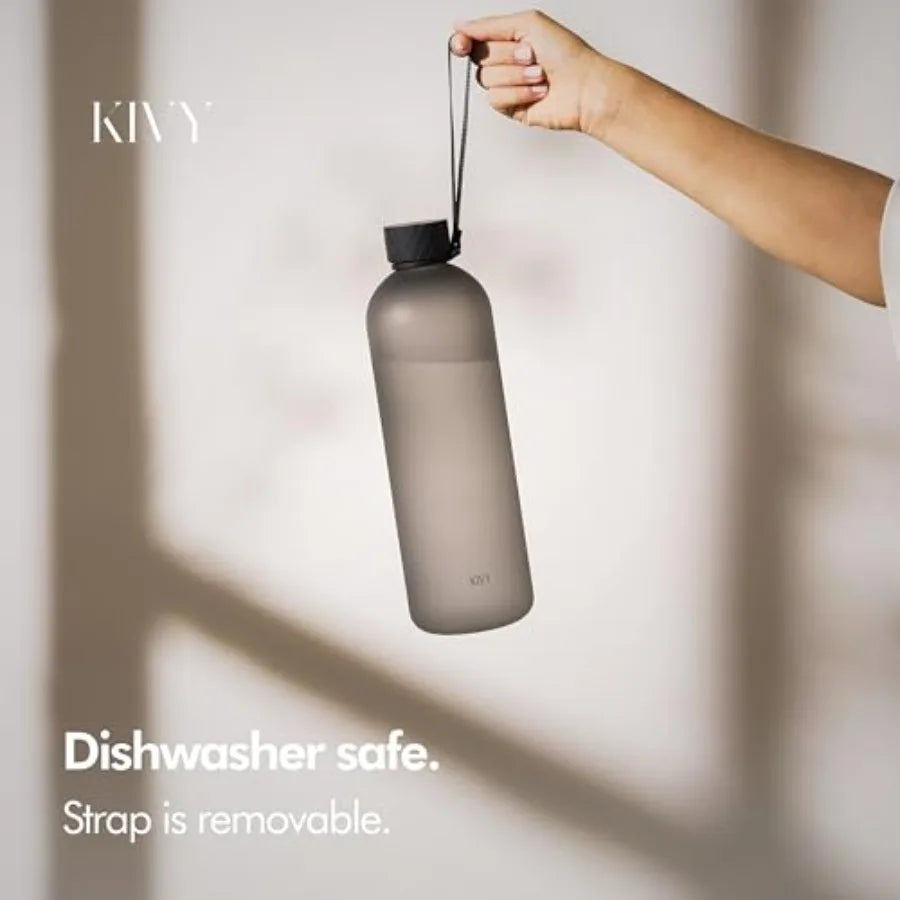 Shatterproof Water Bottle With Strap For Travel Sports And School