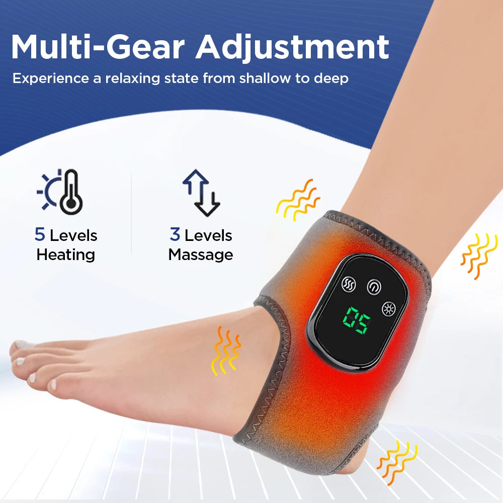 PASTSKY Heated Foot and Ankle Massager With Vibration Relief
