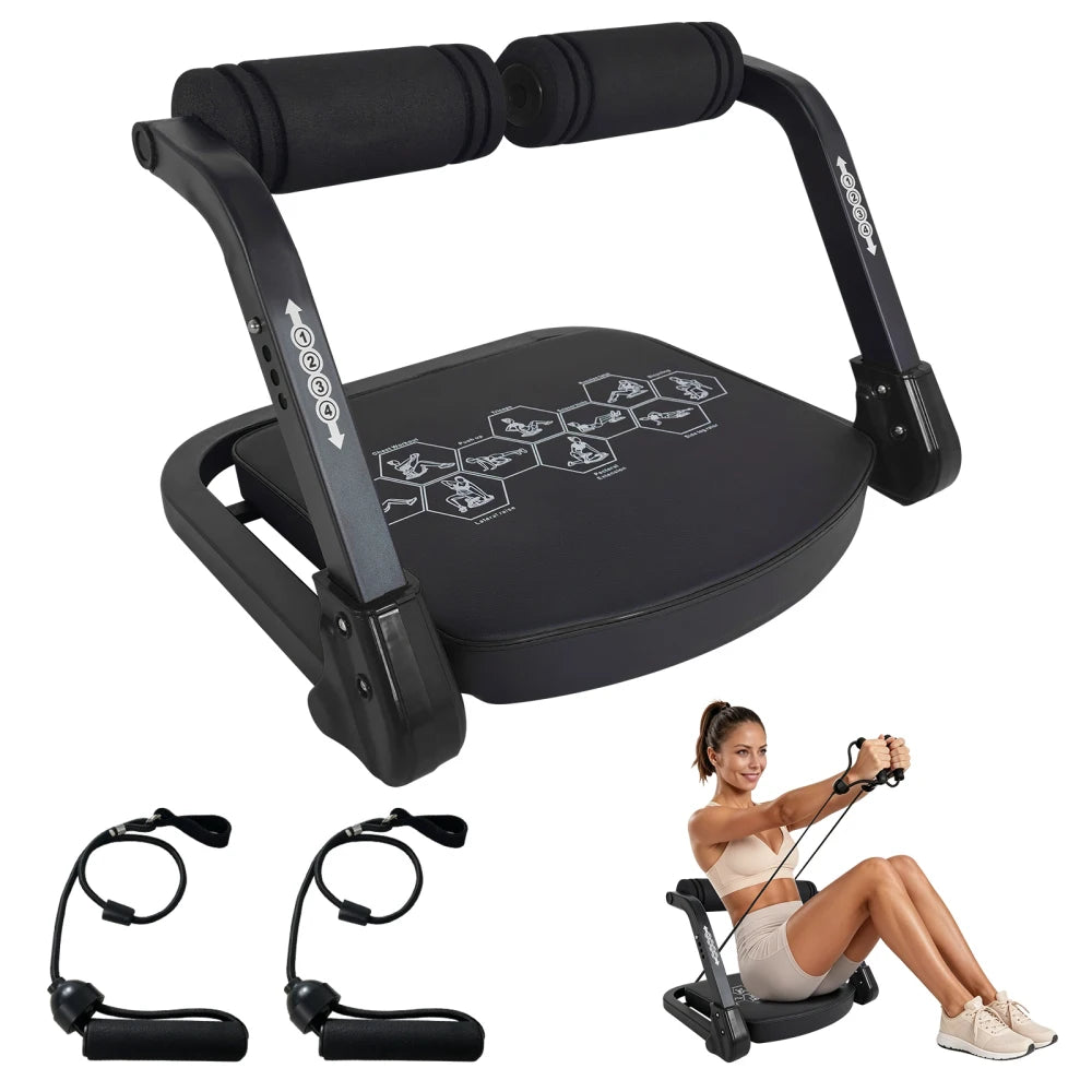 Abdominal Core Trainer Machine  with Resistance Bands for Home Gym Ab Workout Strength Training Equipment