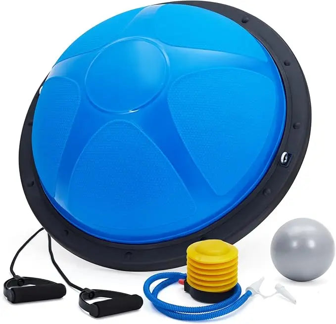 Half Balance Exercise Ball Trainer With Resistance Bands And Pump