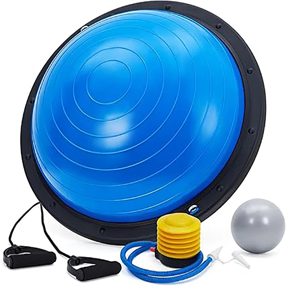 Half Balance Exercise Ball Trainer With Resistance Bands And Pump