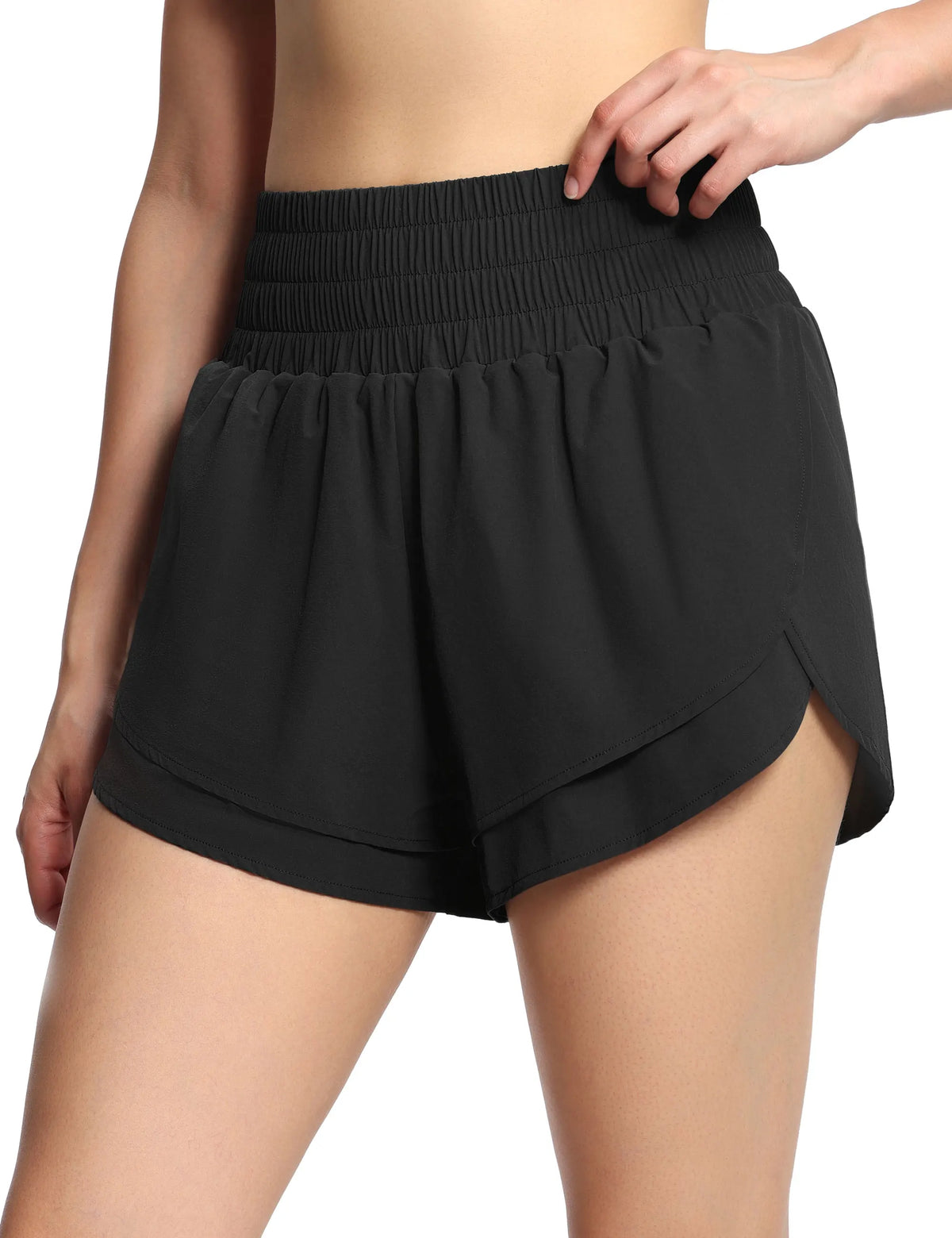 THE GYM PEOPLE Women's High Waisted Quick Dry Athletic Shorts